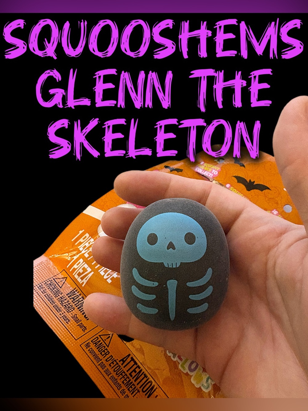 Glenn the Skeleton - Squooshems Halloween Mystery Bag Stress Toy Squishmallows